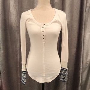 Free People thermal long sleeve top